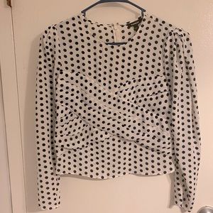 Express cropped chiffon blouse